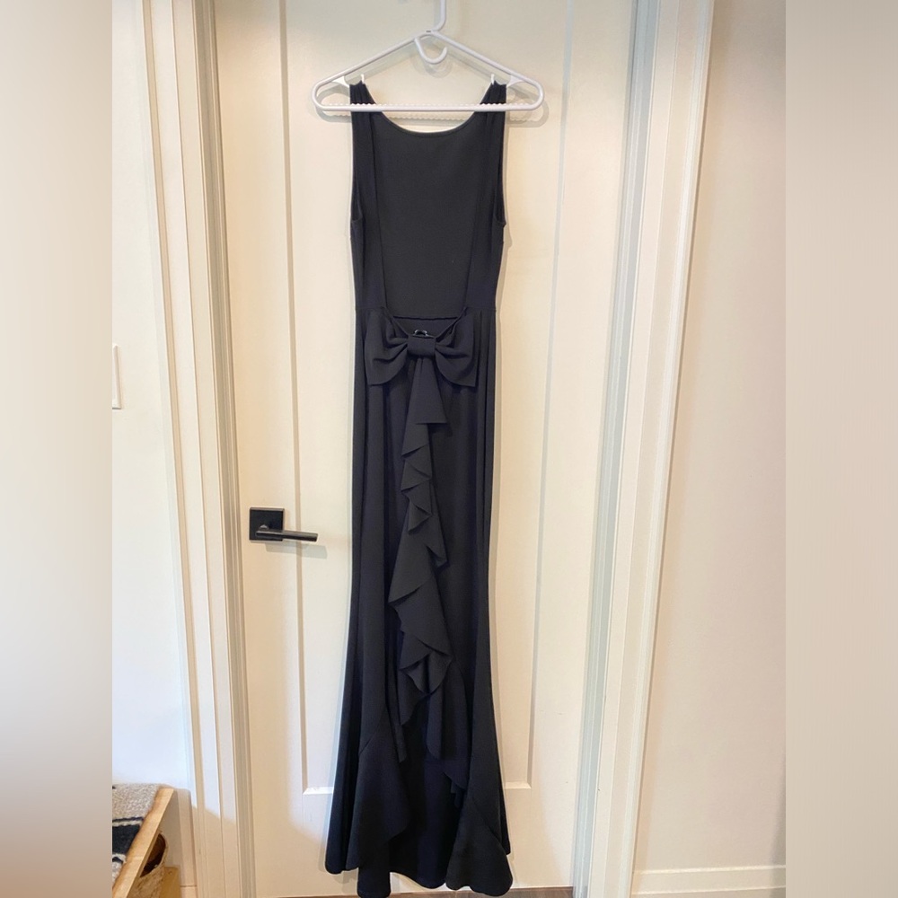 Lovely day long black backless dress